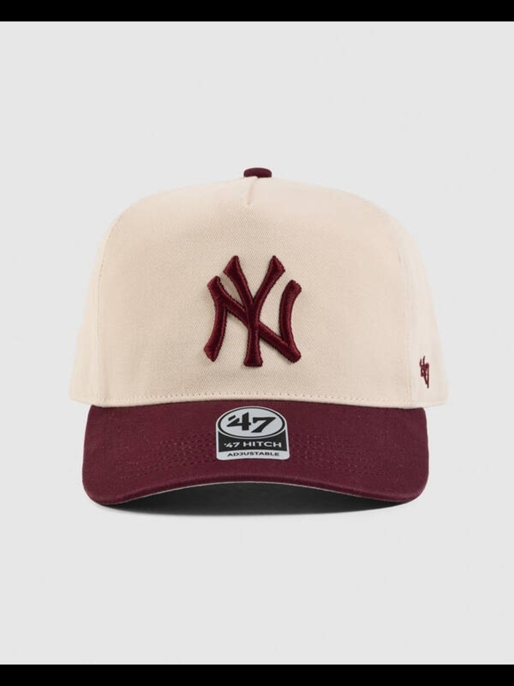’47 New York Yankees Two-Tone Cap - Cream & Burgundy